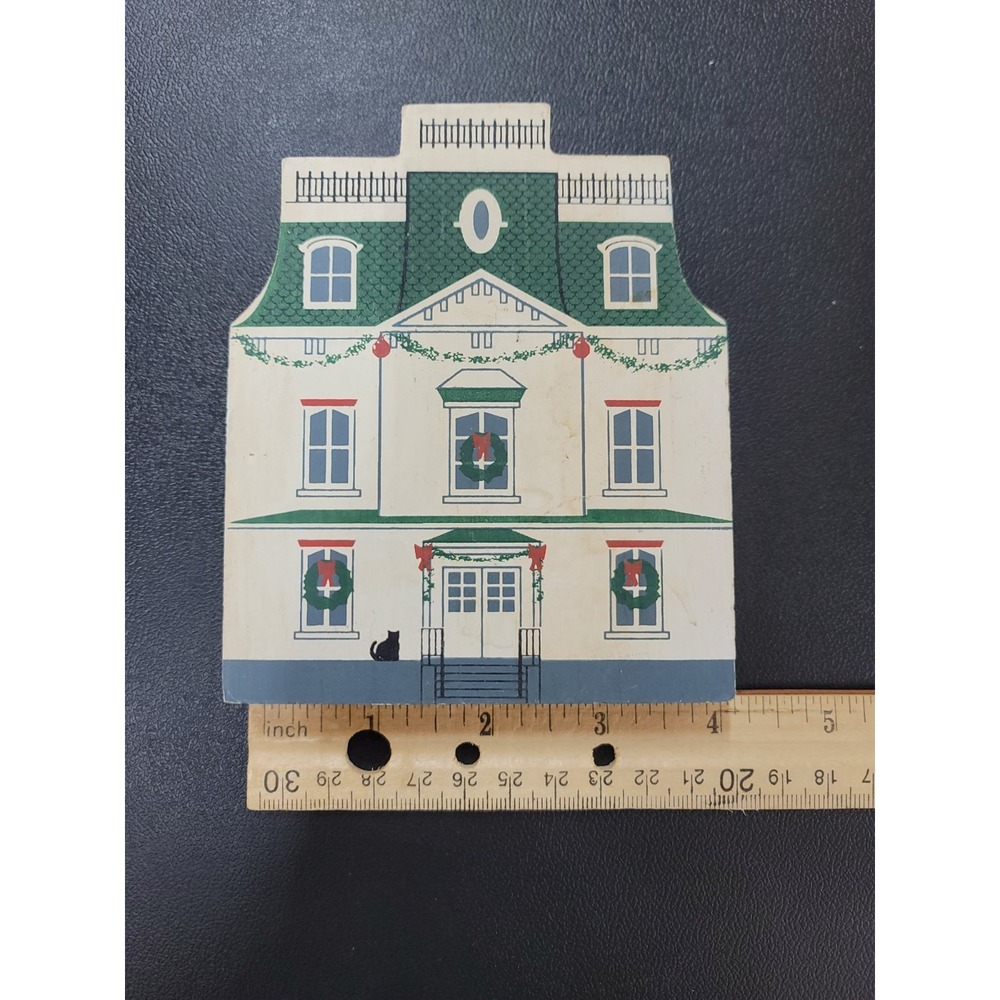 Cat's Meow Village Hometown Christmas Series August Imgard House 1992 Signed